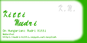 kitti mudri business card